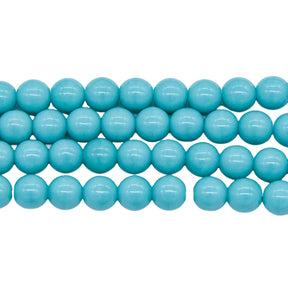 6RD185: Czech Round Turquoise Green 6mm 300PC