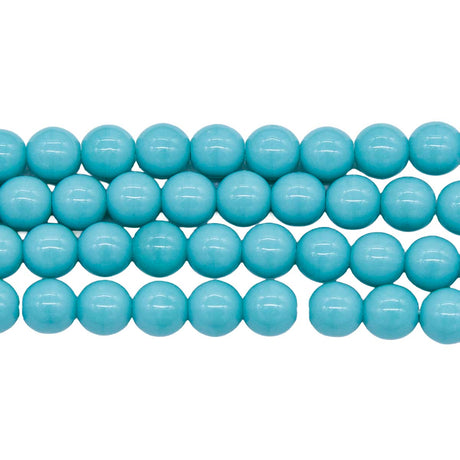 6RD185: Czech Round Turquoise Green 6mm 300PC
