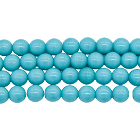 6RD185R: Czech Round Turquoise Green 6mm 50 Pieces