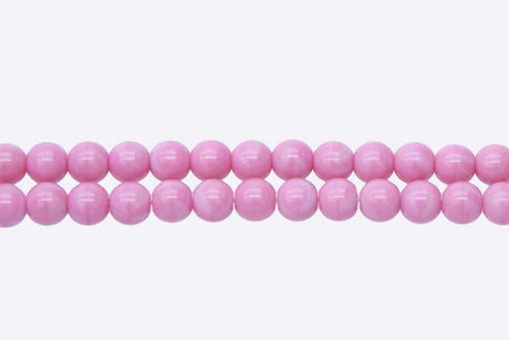 6RD192R: CZ Round Opaque Dusty Pink 6mm - 50 PC