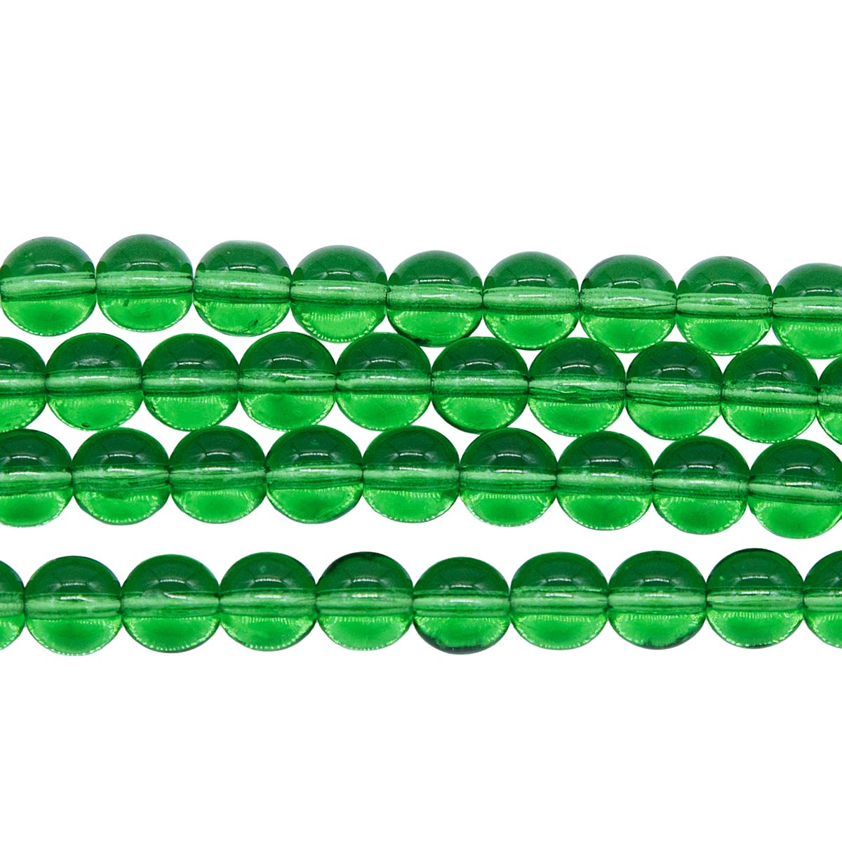 6RD284R: CZ Round Transparent Christmas Green 6mm-50PC