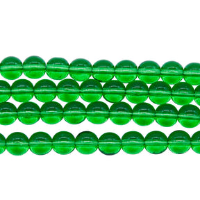 6RD284R: CZ Round Transparent Christmas Green 6mm-50PC