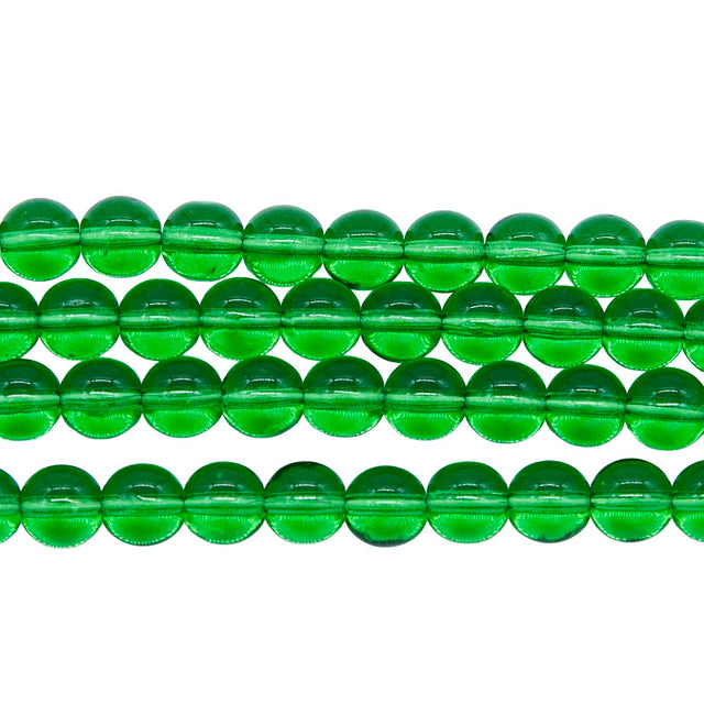 6RD284R: CZ Round Transparent Christmas Green 6mm-50PC