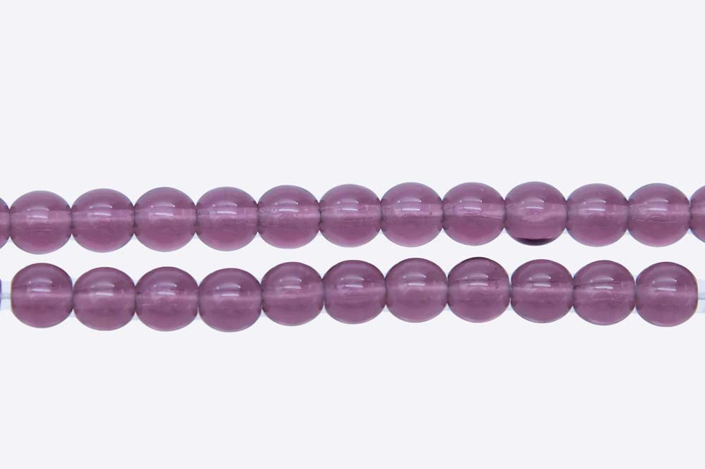 6RD298R: CZ Round Amethyst 6mm - 50 Pc