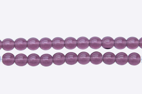 6RD298R: CZ Round Amethyst 6mm - 50 Pc