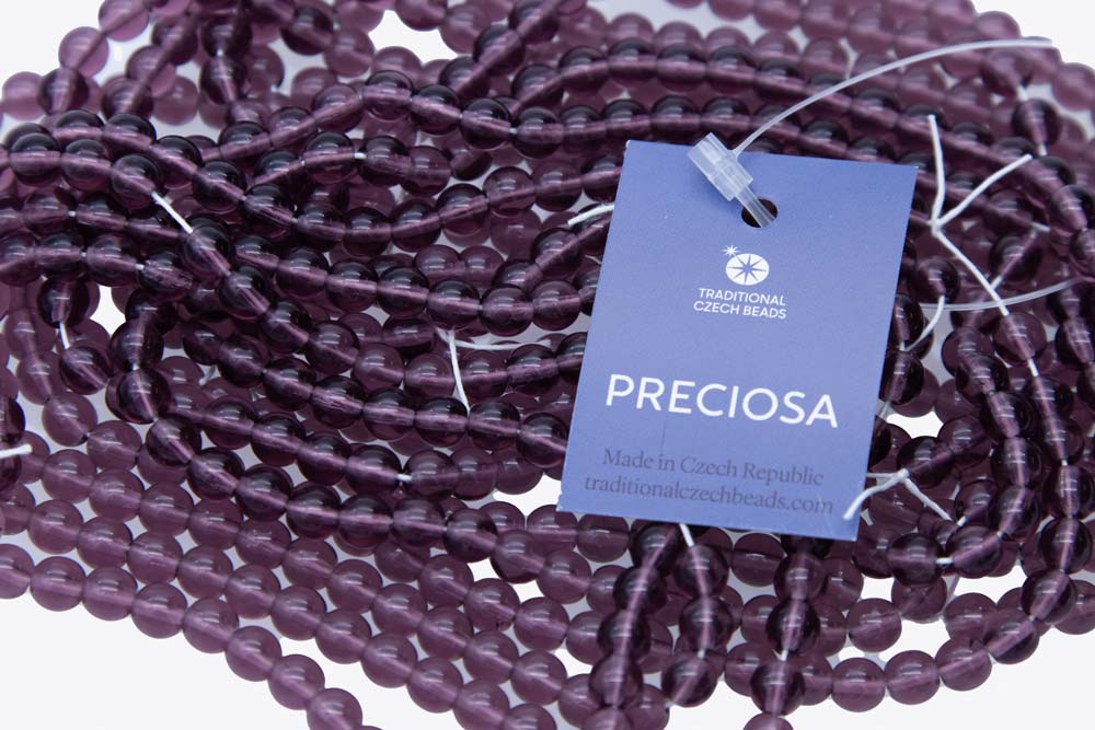 6RD298R: CZ Round Amethyst 6mm - 50 Pc