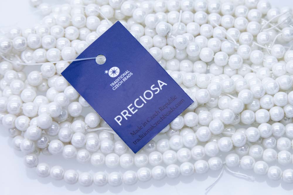 6RD312R: CZ Round Luster White 6mm - 50 Pc