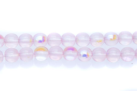 6RD591R: CZ Round Pink Aurora Borealis 6mm - 50Pc