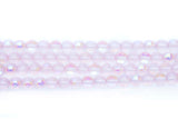 6RD591R: CZ Round Pink Aurora Borealis 6mm - 50Pc
