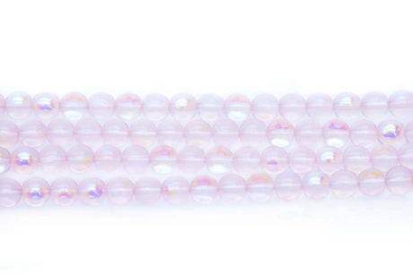 6RD591R: CZ Round Pink Aurora Borealis 6mm - 50Pc
