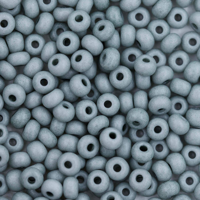 6SB106-TVLR: CZ Seed Bead Opaque Whispering Grey 6/0