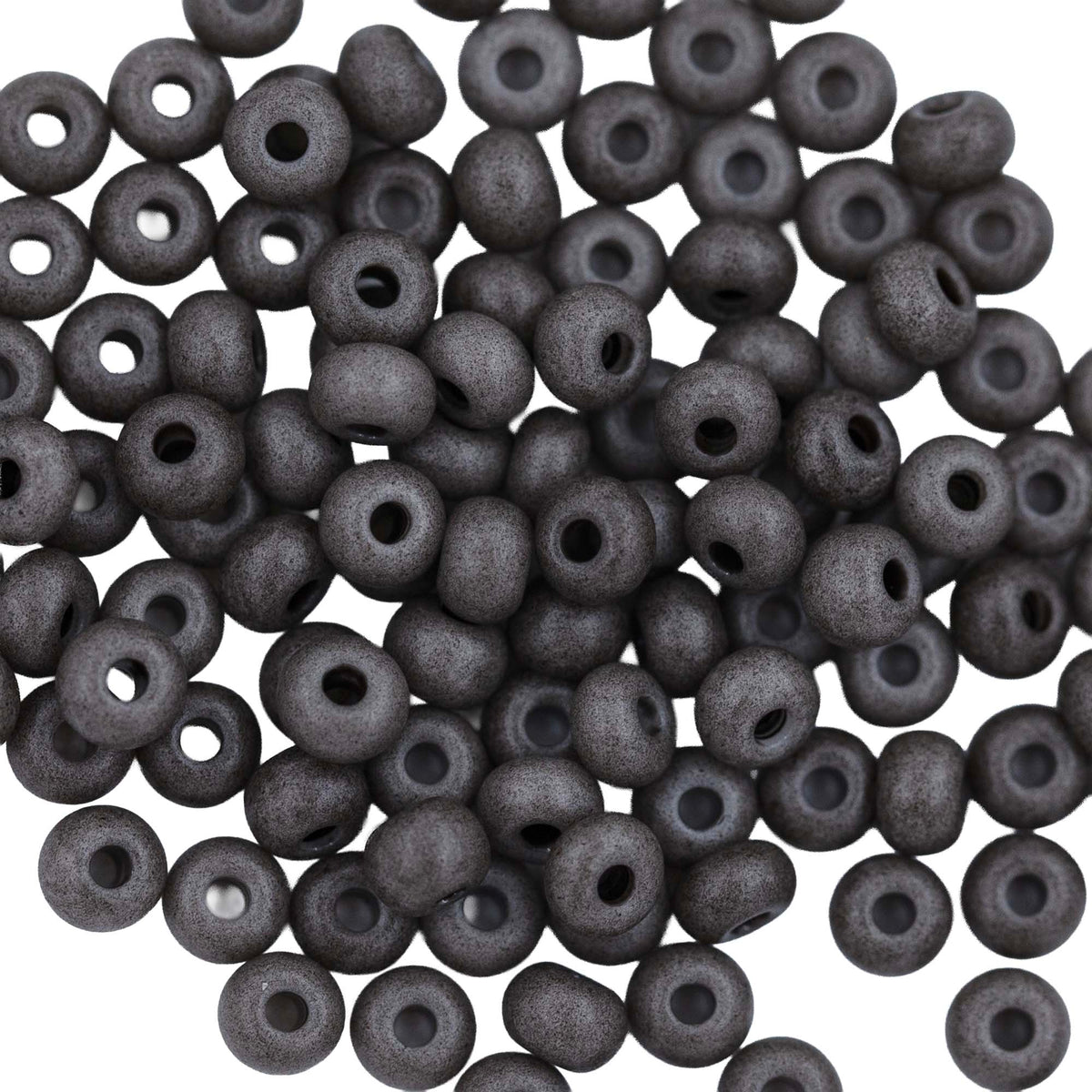 6SB108-TVL: CZ Seed Bead Opaque Stone Grey 6/0