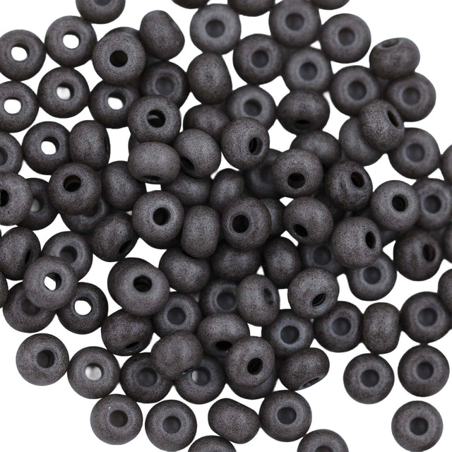 6SB108-TVL: CZ Seed Bead Opaque Stone Grey 6/0