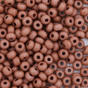 6SB155-TVL: CZ Seed Bead Opaque Silt Brown 6/0