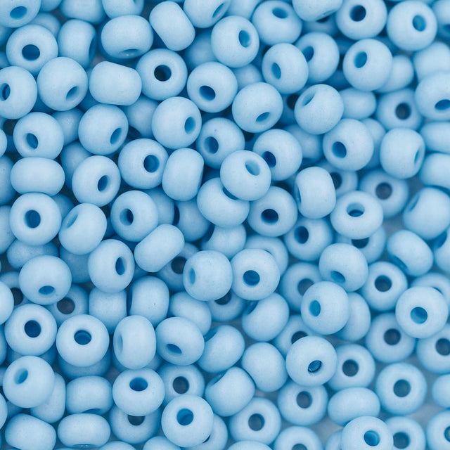 6SB161-TVLR: CZ Seed Bead Opaque Silent Blue 6/0