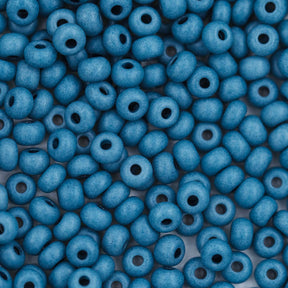6SB167-TVLR: CZ Seed Bead Opaque Deep Sea 6/0