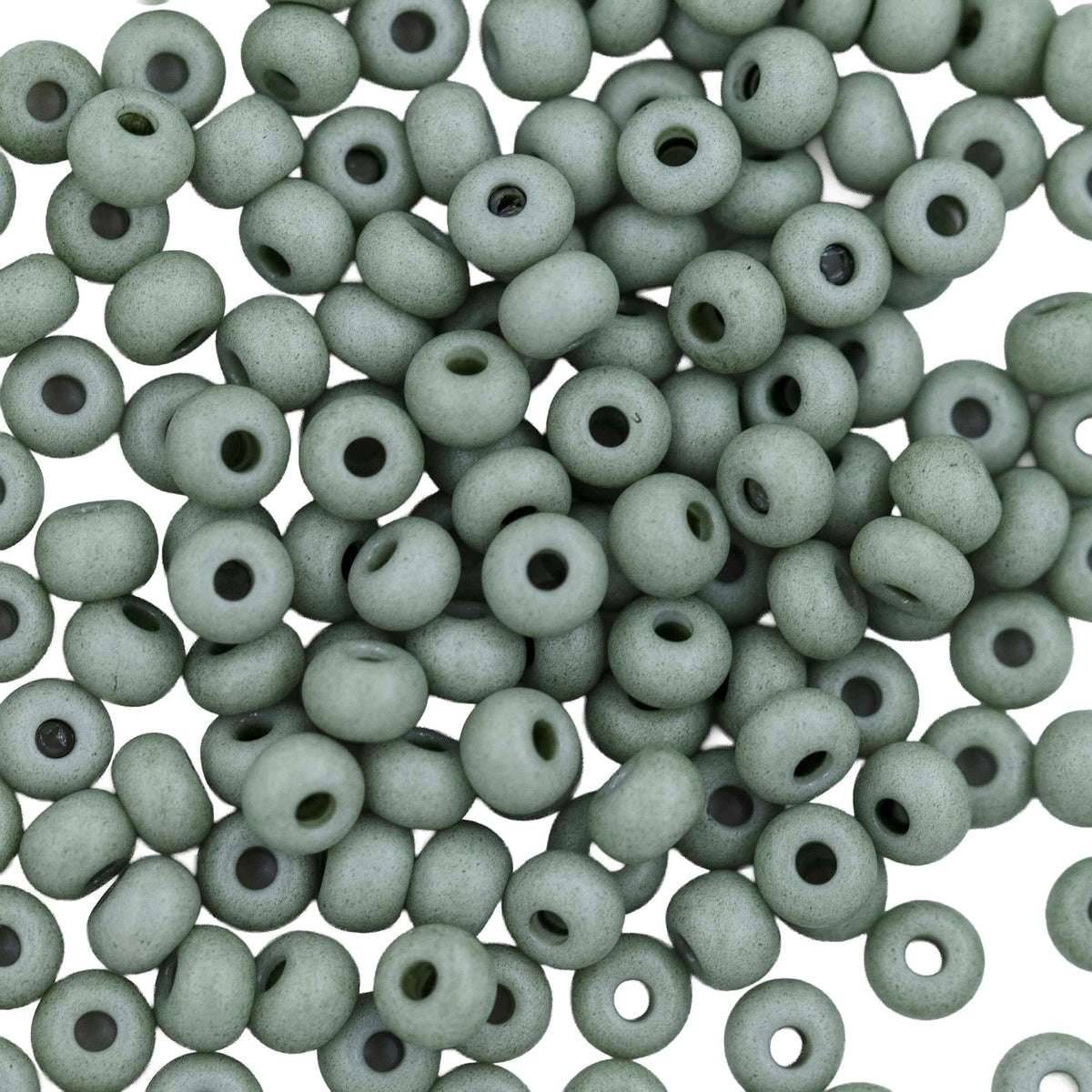 6SB183-TVL: CZ Seed Bead Opaque Pale Eucalyptus 6/0