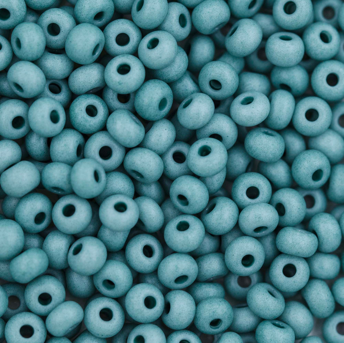 6SB185-TVLR: CZ Seed Bead Opaque Soft Thyme 6/0
