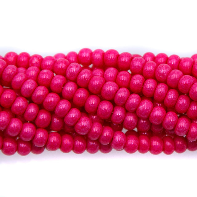 6SB194-IT: CZ Seed Bead Intensive Opaque Dark Pink 6/0 36STR