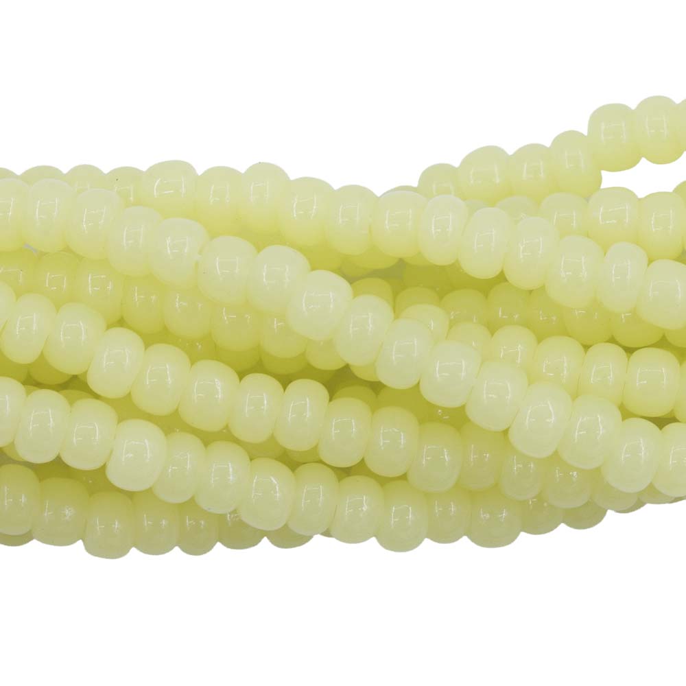 6SB220R: CZ Seed Bead Alabaster Yellow 6/0-6STR