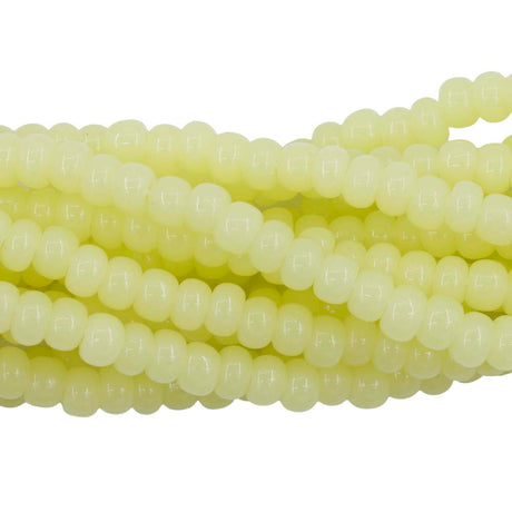 6SB220R: CZ Seed Bead Alabaster Yellow 6/0-6STR