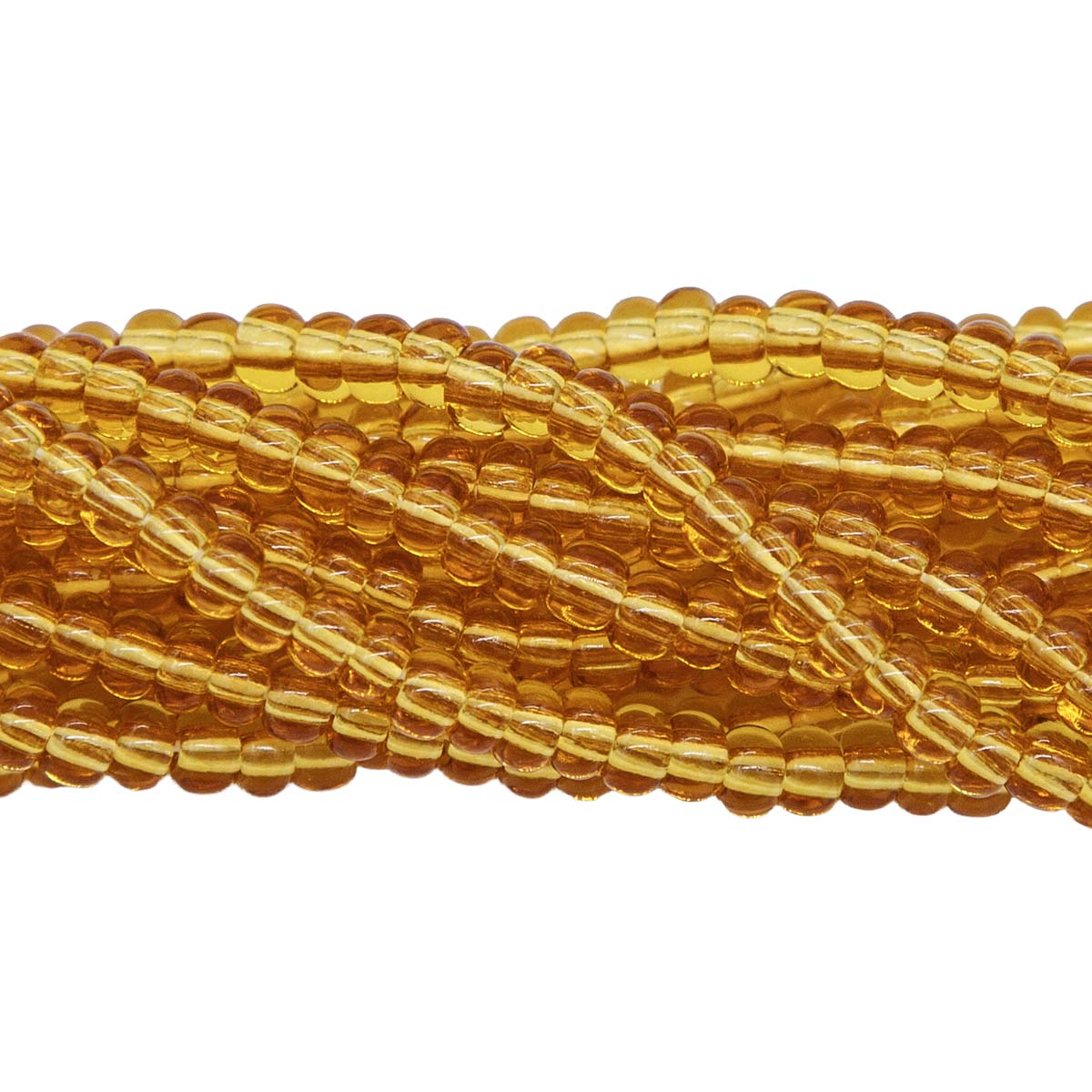 6SB254: CZ Seed Bead TR Topaz 6/0 36STR