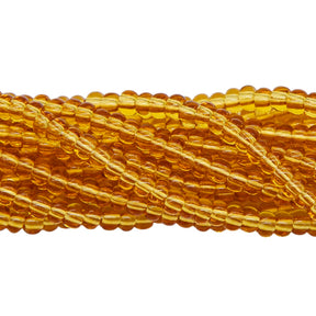 6SB254R: CZ Seed Bead Trans Topaz 6/0-6STR