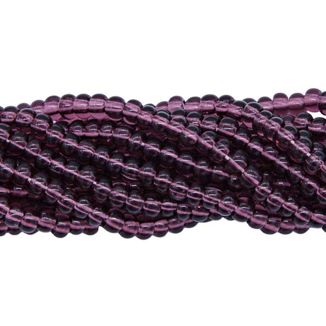 6SB298: CZ Seed Bead TR Amethyst 6/0 36STR