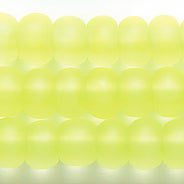 6SB622-NTR: CZ Seed Bead Neon Yellow On Crystal 6/0 - 6STR