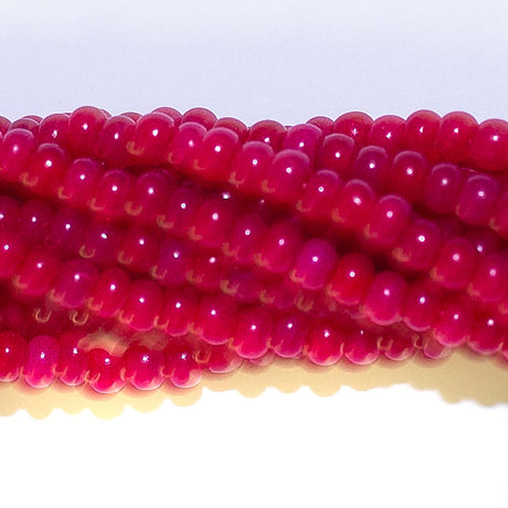6SB944: CZ Seed Bead Dyed Bright Red Color#17899 6/0 36STR