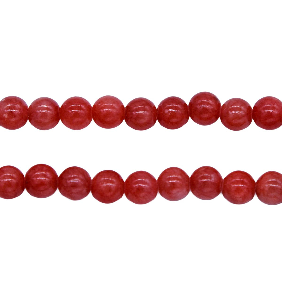 6ST147: Mountain Jade Dark Coral Round 6mm