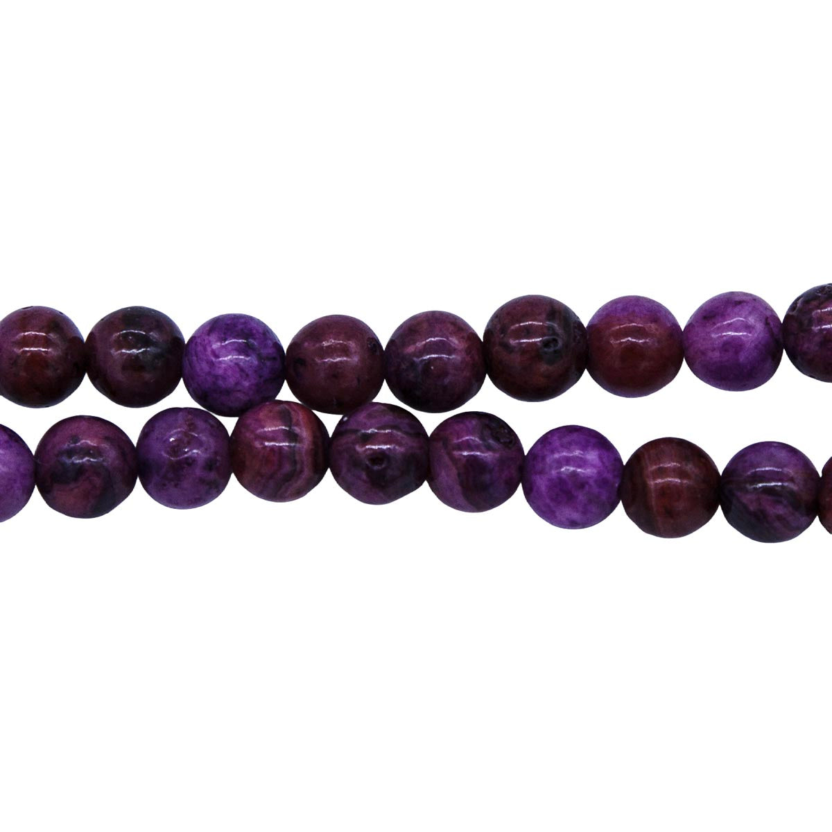 6ST412-P: Purple Crazy Agate Round 6mm