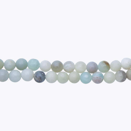 6ST436-G: Black Gold Amazonite Round 6mm 15" String