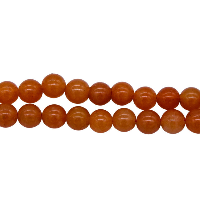 6ST449-OR: Orange/red Aventurine Round 6mm