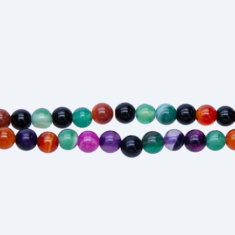 6ST525-B: Mixed Banded Agate Round 6mm