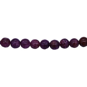 6ST543-E: Lepidolite Round 6mm Enhanced