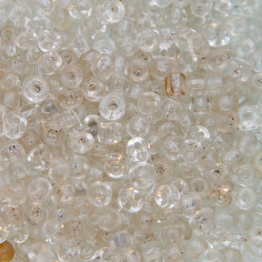 6SV100-13: Vintage Venetian Transparent Milky Crystal 6/0 250 Grams