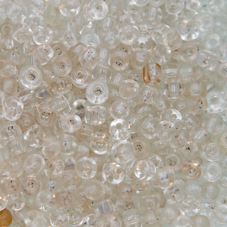 6SV100-13: Vintage Venetian Transparent Milky Crystal 6/0 250 Grams