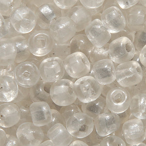 6SV212-QUR: Vintage Venetian Transparent Clear #1 Frosted Square Hole 6/0 50 Gram Bag