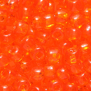 6SV232-2: Vintage Venetian Transparent Orange #2 SQ Hole 6/0 500 Grams