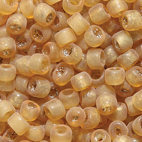 6SV253-18R: Vintage Venetian Transparent Gold # 18 Frosted 7/0 50 Gram Bag