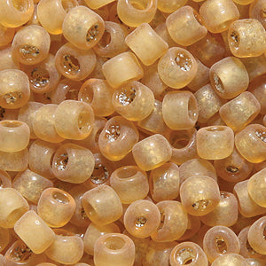 6SV253-18R: Vintage Venetian Transparent Gold # 18 Frosted 7/0 50 Gram Bag