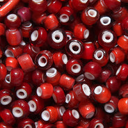 6SV7999-7: Vintage Venetian White Heart Mix Red 6/0 250 Grams