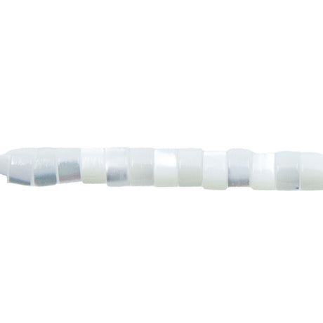 70MP611-H: MOP Iridescent Shell Heishi 2x4mm