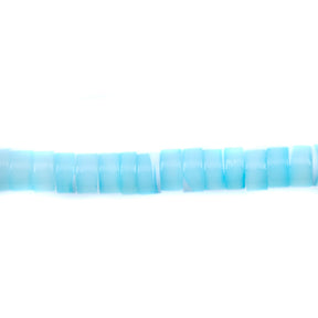 70MP662-H: MOP Iridescent Aqua Shell Heishi 2x4mm