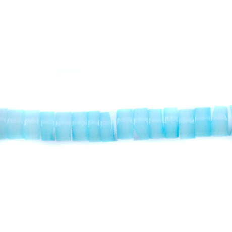 70MP662-H: MOP Iridescent Aqua Shell Heishi 2x4mm