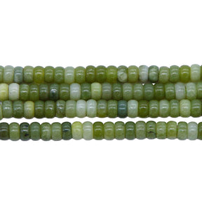 70ST406: 4mm Nephrite Rondelle Beads 15.5"