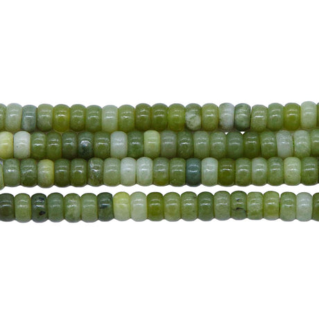 70ST406: 4mm Nephrite Rondelle Beads 15.5"