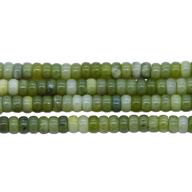 70ST406: 4mm Nephrite Rondelle Beads 15.5"
