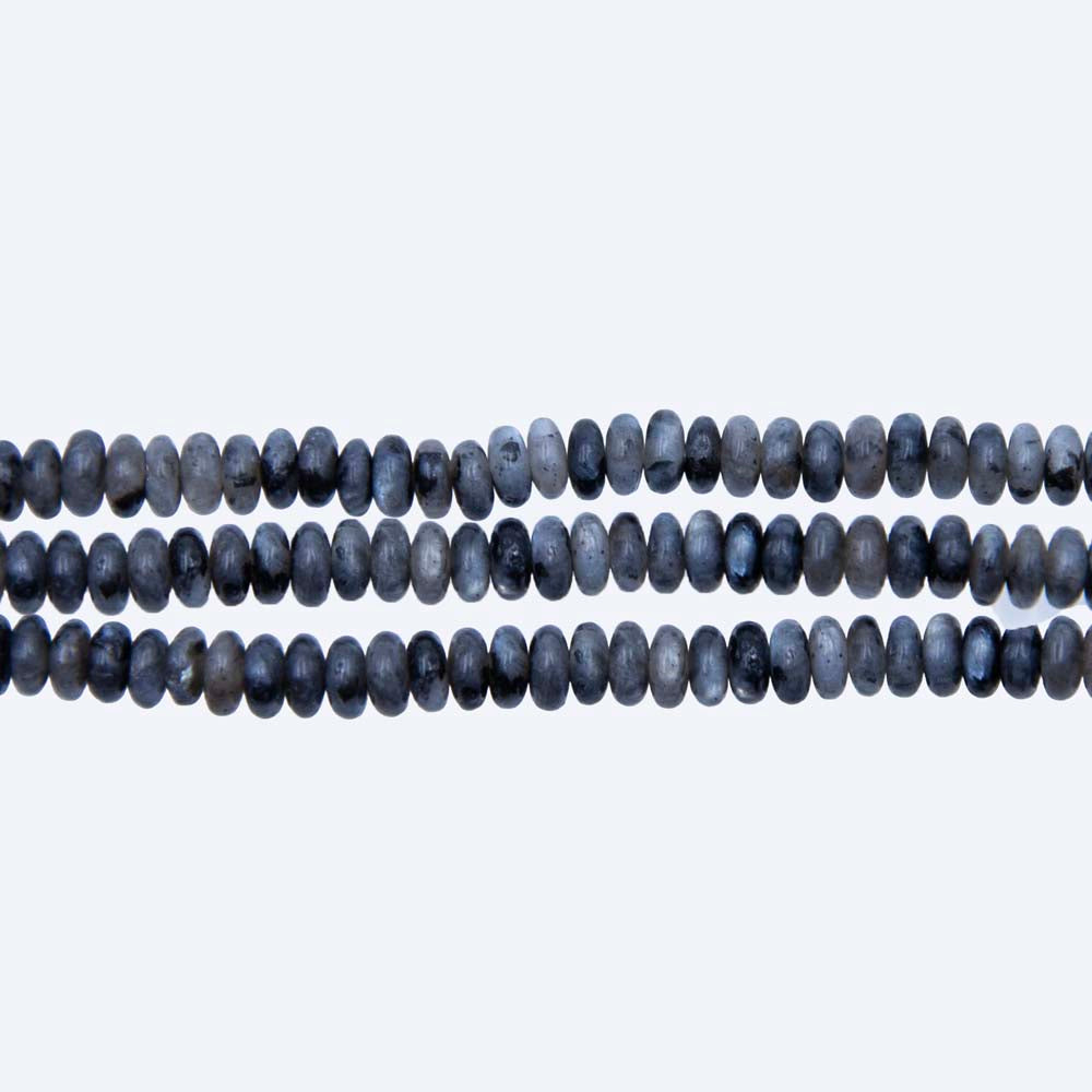 70ST456: 4mm Dark Labradorite Rondelle Beads 15.5"